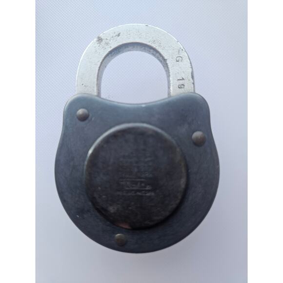 Antique Rare JB Miller Keyless Lock Co. numberless combination padlock - Picture 6 of 10